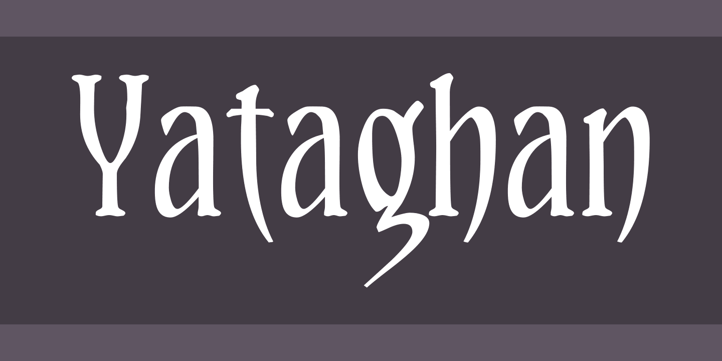 Шрифт Yataghan